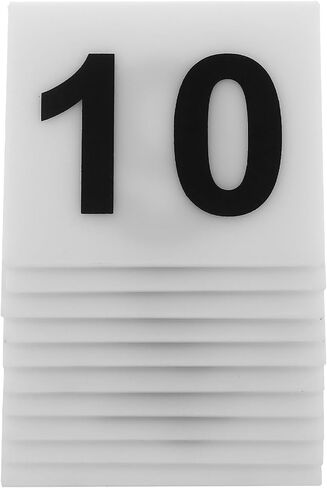 Zerodeko Reusable Number Markers 1-10 Double-Sided Acrylic Table Numbers for Restaurant Seating and Evidence Markers 2.48X2.16X1.65 Inch Compact Tabletop Signs in Saudi Arabia