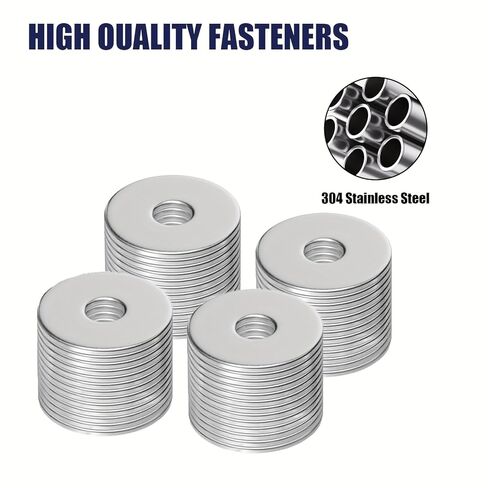 50PCS M6 Large Flat Washer 304 Stainless Steel Big Metal Gasket Meson Plain Washers in Saudi Arabia