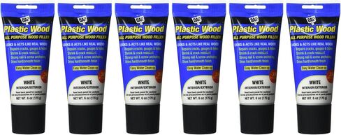 DAP Plastic Wood All Purpose Latex Wood Filler, Walnut, 6 Oz (7079800584) in Saudi Arabia