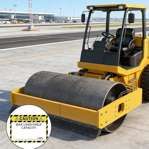 50 Pack Pallet Rack Capacity Labels 3x4-Inch Yellow Caution MAX Load/Shelf LBS Warning Stickers Industrial Strength Sticker for Warehouse Safety in Saudi Arabia