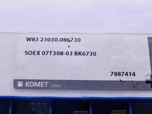 10pcs New KOMET SOEX 07T308-03 BK6730 Carbide Drilling Inserts - NS0267BL5 in Saudi Arabia