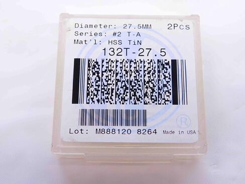 2 قطعة AMEC 132T-27.5 سلسلة #2 T-A 27.5 مم TiN HSS مجرف المثقاب مصنوع في الولايات المتحدة الأمريكية - DCT-NS1835 in Saudi Arabia