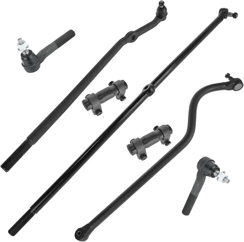 TRQ Front Touring Kit Drag Link Tie Tie Rod Rod Rod Teaching Sleeve Track Bar متوافق مع 2000-2001 Dodge RAM 1500 2000-2002 RAM 2500 RAM 3500 in Saudi Arabia