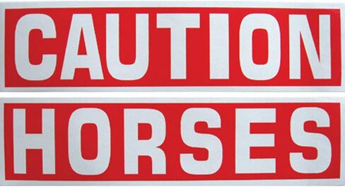 Intrepid International Caution Horse Reflective Sticker (2-Piece) in Saudi Arabia