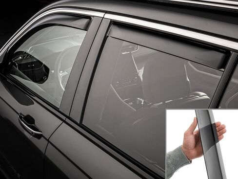 Weathertech مخصص النافذة الجانبية تنحرف من جيب جراند شيروكي 4xe ، جراند شيروكي - (821048IM) ، مجموعة الأمامية والخلفية - داكن الصبغة in Saudi Arabia