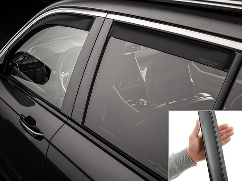 Weathertech مخصص النافذة الجانبية تنحرف من جيب جراند شيروكي 4xe ، جراند شيروكي - (821048IM) ، مجموعة الأمامية والخلفية - داكن الصبغة in Kuwait