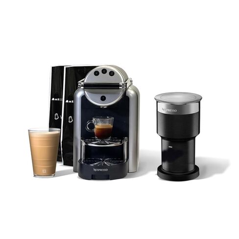 مجموعة Nespresso Professional Machine Starter للشركات، وآلة القهوة Zenius الاحترافية وصانع رغوة الحليب in Saudi Arabia