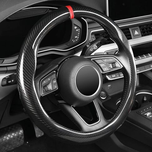 LABBYWAY Car Steering Wheel Cover, Leather, Universal 15 Inch Fit, Anti-Slip & Odor-Free,Brown in Saudi Arabia