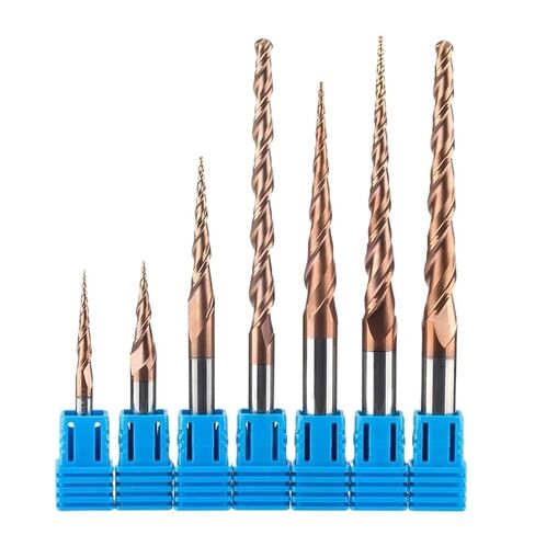 Carbide Ball Nose Router Bit Tapered End Mills 2 Flutes HRC55 Milling Cutters Endmill Wood Metal(1848) in Saudi Arabia