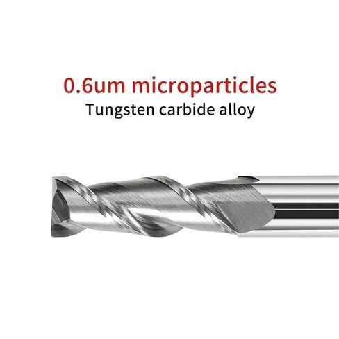 HRC55 Aluminium Milling Cutter Two Flute Tungsten Steel High Gloss Tungsten Carbide Keyway End Mill 2 Flutes*2pcs(3x9x3x50x2T) in Saudi Arabia