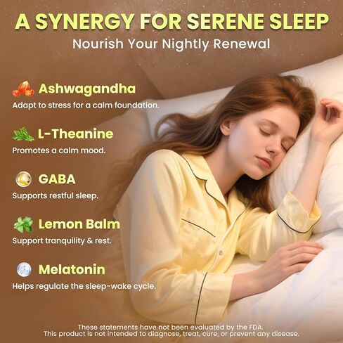 B BEWORTHS الفطر الكاكاو الساخن، 10 - مزيج مستخلص الفطر مع صيغة دعم النوم، أشواغاندا، L-الثيانين، بلسم الليمون، غابا، الميلاتونين، دعم الخريف والبقاء نائما، 30 حصة in Kuwait