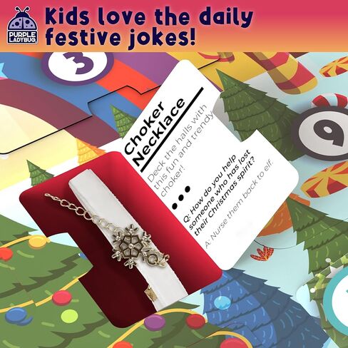 هدايا رائعة من PURPLE LADYBUG لعام 2025 تقويم القدوم للفتيات من سن 6 سنوات فما فوق، مجموعة العد التنازلي لعيد الميلاد لمدة 24 يومًا - تتضمن ألعاب العطلات، والمجوهرات، والململ، والمكياج، والحرف اليدوية اليدوية، وإكسسوارات للمراهقات in Kuwait