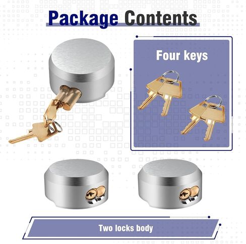 عبوتان من أقفال الأصفاد المخفية شديدة التحمل مع مفاتيح على حد سواء، أقفال بوك، قفل بوك، قفل خارجي لقفل باب المقطورة، الشاحنات والشاحنات الصغيرة (2-7/8 بوصة) in Kuwait