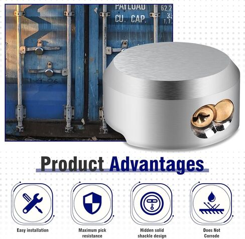عبوتان من أقفال الأصفاد المخفية شديدة التحمل مع مفاتيح على حد سواء، أقفال بوك، قفل بوك، قفل خارجي لقفل باب المقطورة، الشاحنات والشاحنات الصغيرة (2-7/8 بوصة) in Kuwait
