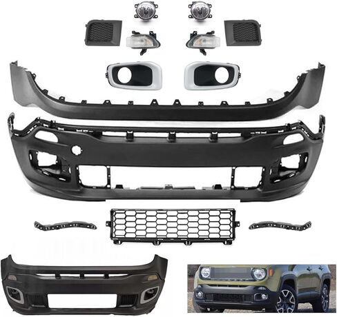 مجموعة غلاف Renegade Cover Set Fascia متوافقة مع 2015 2016 2017 2018 J-EEP Renegade ， استبدال غطاء الوفير العلوي والسفلي لـ 5xB40LXHAA ، 5UX70TZZAA in Kuwait
