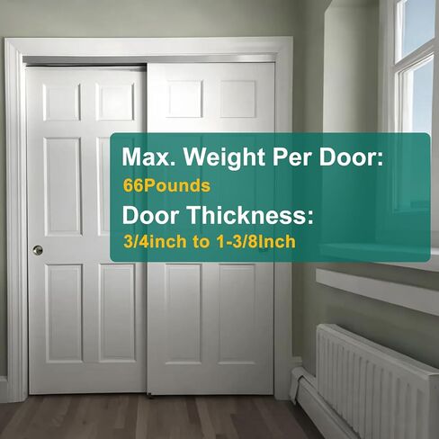 مجموعة بكرات باب خزانة منزلقة مكونة من 4 أزواج - أجهزة استبدال الباب العلوي المعلق مع عجلات محدبة مقاس 3/4 بوصة، ومحمل كروي، وفولاذ مختوم، ودعامات إزاحة 3/8 بوصة و1/2 بوصة in Kuwait