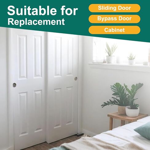 مجموعة بكرات باب خزانة منزلقة مكونة من 4 أزواج - أجهزة استبدال الباب العلوي المعلق مع عجلات محدبة مقاس 3/4 بوصة، ومحمل كروي، وفولاذ مختوم، ودعامات إزاحة 3/8 بوصة و1/2 بوصة in Kuwait