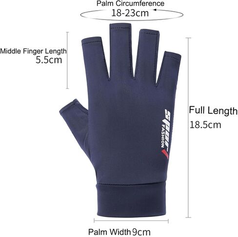 UTOWO Mens Spring/Summe Half Finger Gloves Outdoor Hiking Driving Cycling Riding Breathable Sunblock Gloves UV Protection in Saudi Arabia