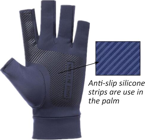 UTOWO Mens Spring/Summe Half Finger Gloves Outdoor Hiking Driving Cycling Riding Breathable Sunblock Gloves UV Protection in Saudi Arabia