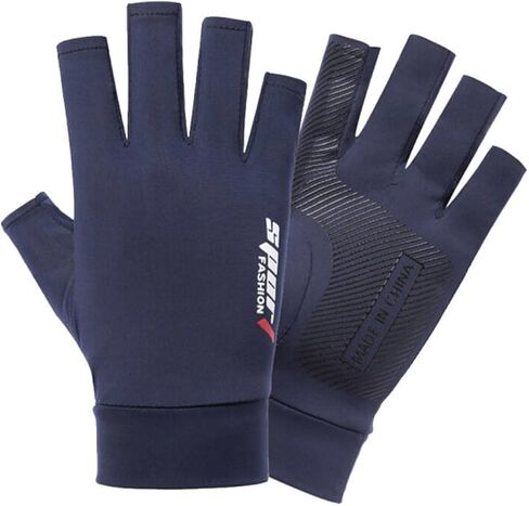 UTOWO Mens Spring/Summe Half Finger Gloves Outdoor Hiking Driving Cycling Riding Breathable Sunblock Gloves UV Protection in Saudi Arabia