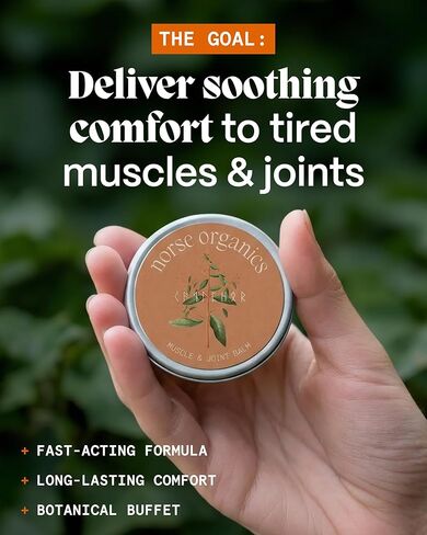 Norse Organics | Botanical Body Balm with Arctic Herbs & Beeswax | Warming Massage Care for Active Lifestyles | Comfrey Arnica Sea Buckthorn Peppermint | 1 oz in Saudi Arabia