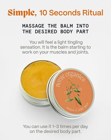 Norse Organics | Botanical Body Balm with Arctic Herbs & Beeswax | Warming Massage Care for Active Lifestyles | Comfrey Arnica Sea Buckthorn Peppermint | 1 oz in Saudi Arabia