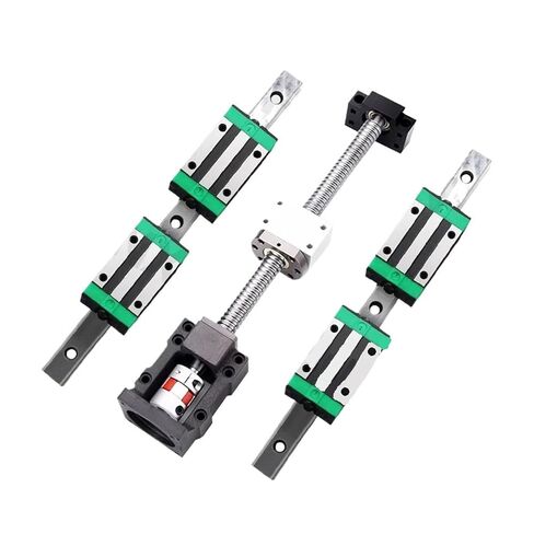 Metal Ball Screw nut end Processing 4pcs HGH25CA Slider Blocks+HGR25 Linear Guide Kit with SFU2505 Ball Screw Kit L300-1000mm+HM20-86(400mm) in Saudi Arabia