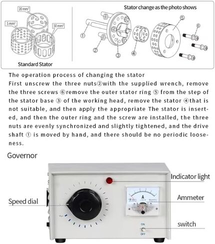 Laboratory High Speed Dispersing Homogenizer Emulsifier High Shear Mixer Capacity 40L 200-11000r/min 510W Digital Display Blender for Medience/Cosmetics/Food/Paints Industry in Saudi Arabia