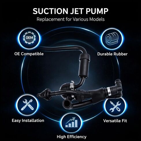 Suction Jet Pump Assembly, Engine Purge Valve, Rubber Construction - OEM Specification, High Efficiency, Replacement for 1.8L L4 2002-2006 Engines in Saudi Arabia
