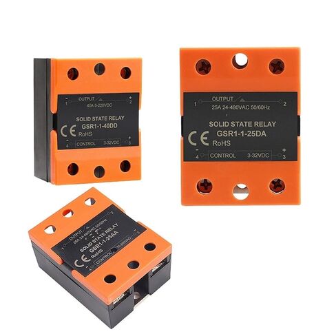 GSR1-1 مرحل الحالة الصلبة DC-AC DC-DC AC-AC مرحلة واحدة SSR 10A 25A 40A 60A 80A 100A 120A بدون غطاء 1 قطعة (GSR1-1-25DA) in Saudi Arabia