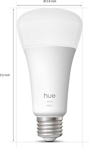 Philips Hue Smart LED A21 Bulb, Warm White Light 2700K, E26 Base, 13.5W, 1600 Lumens, Dimmable, Works with Alexa, Google Assistant, and Apple Home, 1pk in Kuwait