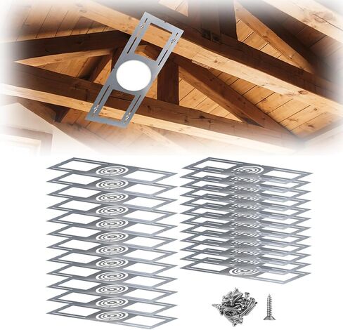 24 حزمة من لوحة تركيب البناء الجديدة لمصابيح LED المجوفة، قالب لوحة خشن 3/4/6 بوصة لتركيبات إضاءة السقف، دعامة مبيت فولاذية مقاس 26 بوصة، سهلة التركيب in Kuwait