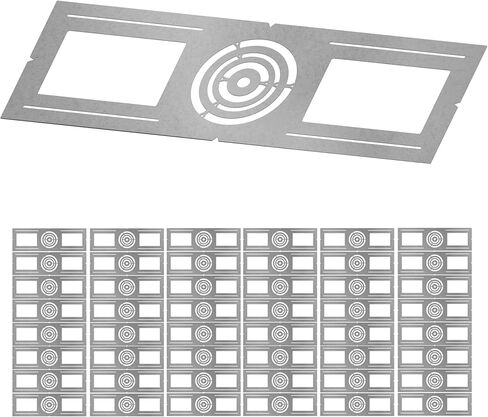 لوحة تركيب بناء جديدة مقاس 26 بوصة مع فتحة دائرية متماثلة مقاس 3/4/6 بوصة لأضواء الرقاقة، متوافقة مع مبيت الإضاءة المجوف ومجموعات الزخرفة (48 حزمة) in Kuwait