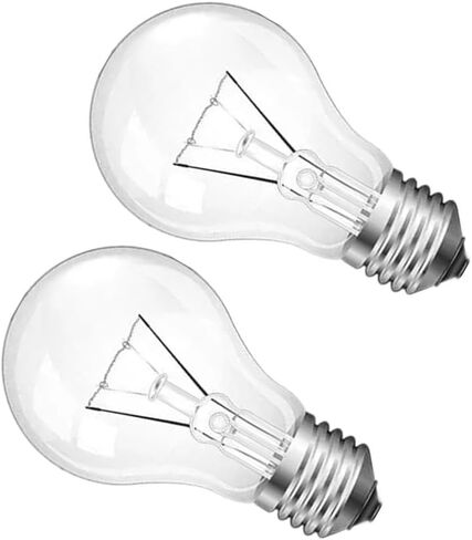 100 Watt Incandescent Light Bulbs, A19 100 WATT Incandescent Bulb Shatter Resistant Rough Service Light Bulb 100 WATTS A19 Shape, E26 Standard Base 2 Pack in Saudi Arabia