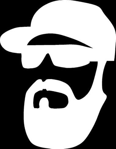 ملصق OLSI ملصق لنظارات اللحية وقبعة محببة للسيارة والشاحنات والكمبيوتر المحمول من الفينيل (أسود) in Kuwait