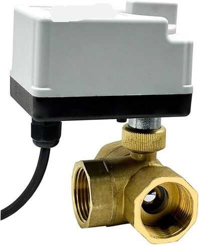 1/2 "3/4" 1 "بوصة صمام كروي ثلاثي الاتجاه صمام كروي نحاسي صمام كروي ثلاثي الأسلاك تحكم ثنائي الاتجاه مع مفتاح يدوي (1، نوع L_220VAC) in Kuwait