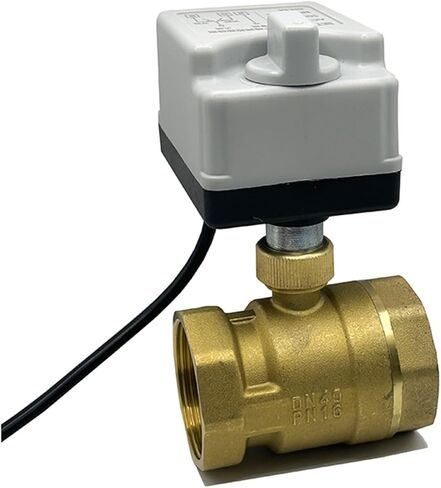 1-1/2 "صمام كروي بمحرك ثنائي الاتجاه مع مفتاح يدوي 220 فولت 12 فولت 24 فولت صمام كروي نحاسي 3 أسلاك 2 نقطة تحكم (24VDC) in Kuwait