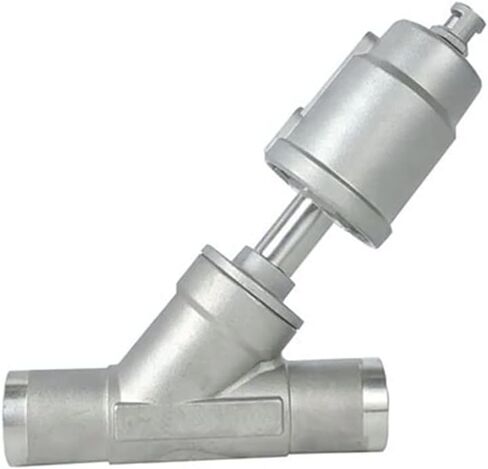 DN32 صمام مقعد زاوية لحام هوائي من الفولاذ المقاوم للصدأ مع مشغل من الفولاذ المقاوم للصدأ (مفتوح عادةً، عمل فردي) in Kuwait