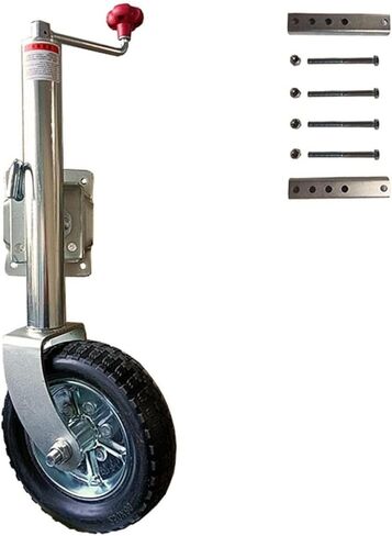Trailer Jack Wheel - Heavy-Duty Bolt-On Swivel Jack, with 10-Inch Wheel, Heavy-Duty Swivel Mount, 2000 Lbs Capacity Boat Trailer Jack, 10.2 Inches Vertical Trav,1000lb in Saudi Arabia