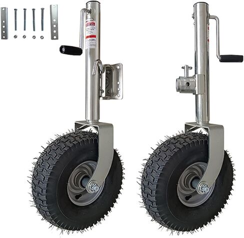 Beach Wheel Trailer Jack - Beach Trailer Wheels, 34 Cm Trailer Support Wheel, Lift Swivel Trailer Jack, 900Kg, Heavy-Duty Bolt-On Swivel Jack, 29Cm Vertical Lo in Saudi Arabia