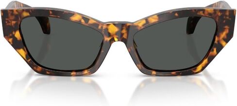 Versace Woman Sunglasses Havana Tortoise Frame, Dark Grey Lenses, 53MM in Saudi Arabia