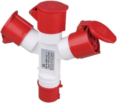 1013/1023 Multifunctional three-way three-way Y-shaped industrial waterproof socket 3 cores 4 cores 5 cores 16A32A(1014 2 4 core 16A one to two) in Kuwait