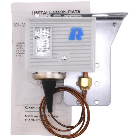 Low Pressure Control Switch 206-00232-002, Auto Reset, 36" Capillary, 12" Hg to 50 PSI, SPST-Opens Low, IP44, Compatible with Addison, Ajax, Ranco O10-1402 & More in Saudi Arabia