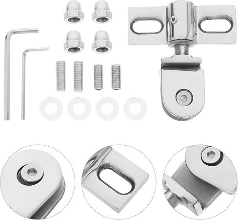 الفولاذ المقاوم للصدأ باب دش محور المفصلي الزجاج إدراج تثبيت المشبك الثقيلة 3 قطعة in Kuwait