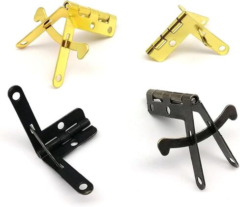 غطاء دعم 90 درجة من النحاس الأصفر العتيق الذهبي على شكل حرف L 12 قطعة (برونزي صغير 22 × 28 مم) in Kuwait