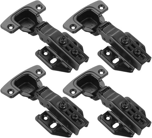 Cabinet Hinges Black 100 Degree Soft Closing Full Overlay Door Hinge 4Pcs(Inset) in Saudi Arabia
