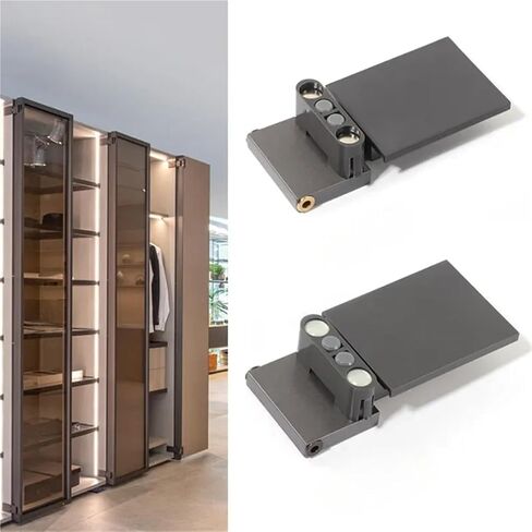 270 درجة زاوية كبيرة قابلة للتعديل التخميد العازلة إطار من الألومنيوم إبرة الباب السماء الأرض المفصلي 1 قطعة (النوع C) in Kuwait