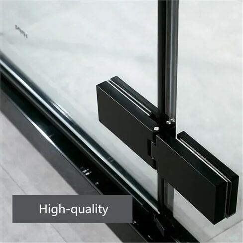 مفصل باب زجاجي طويل أسود لتزيين الأجهزة الحمام مشبك كبير قطعة واحدة in Kuwait