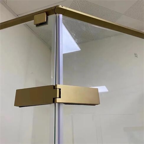 مفصل باب زجاجي طويل أسود لتزيين الأجهزة الحمام مشبك كبير قطعة واحدة in Kuwait