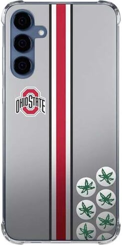 حافظة هاتف Skinit الشفافة متوافقة مع هاتف Galaxy S24 - تصميم Buckeyes من جامعة ولاية أوهايو مرخص رسميًا in Saudi Arabia